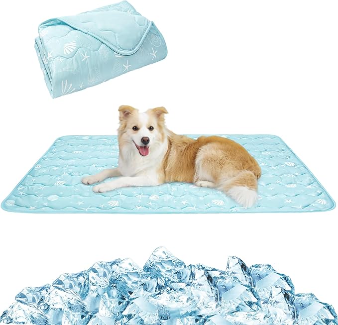 Non-Slip Bottom Summer Cooling Pet Bed for Active Pets